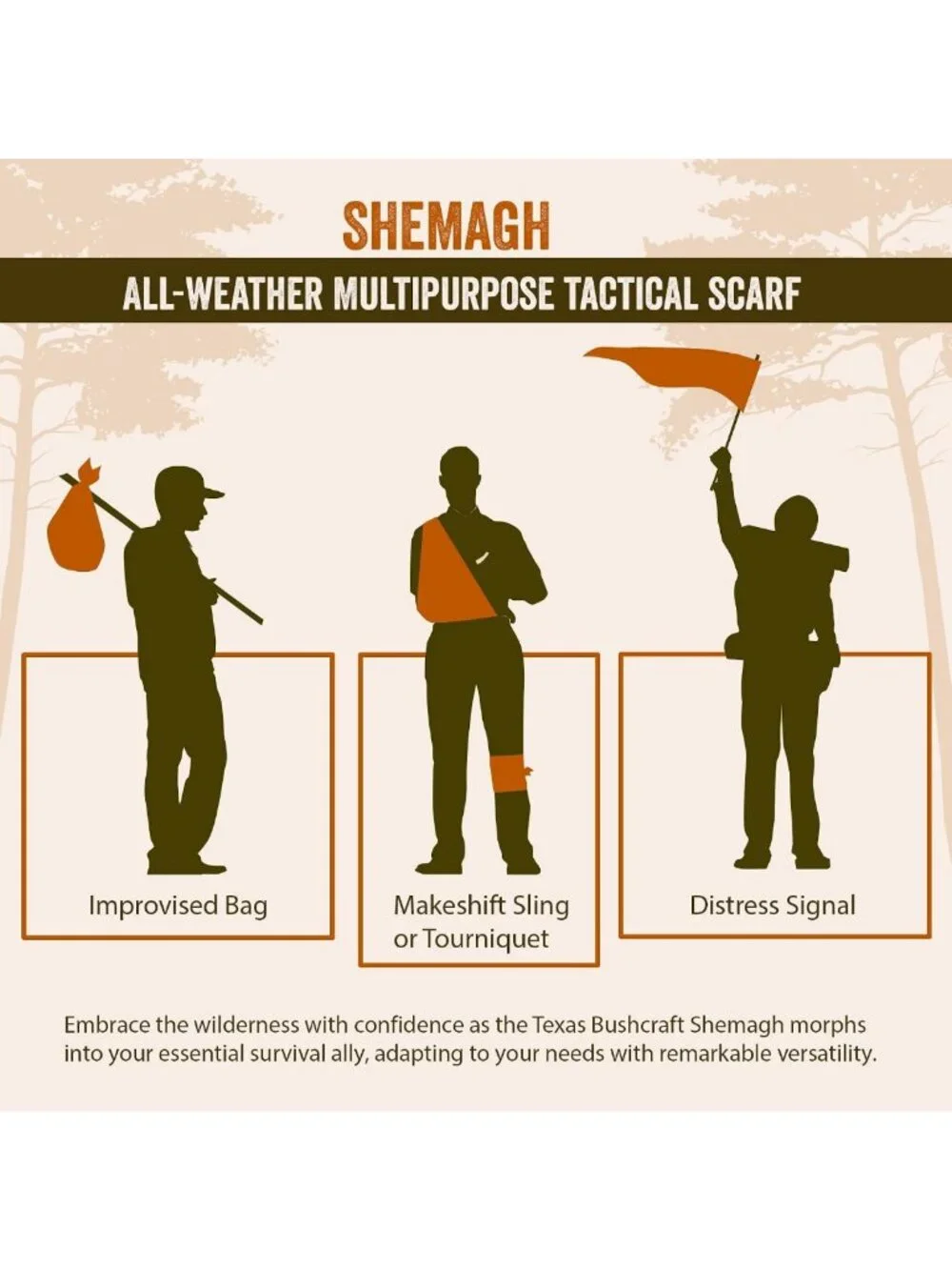 Tactical Shemagh Scarf - 100% Cotton Keffiyeh for Camping, Hiking, and Outdoor